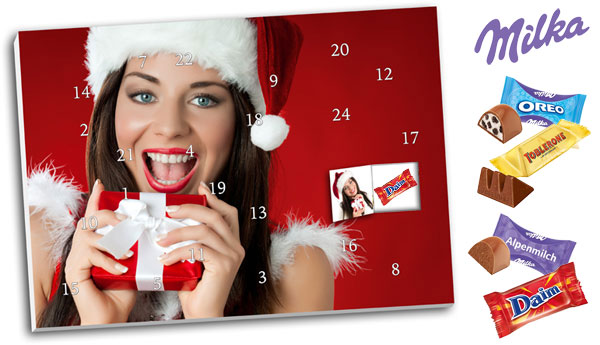 Foto Adventskalender mit Milka®-Schokolade